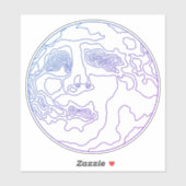 Mondgesicht Aufkleber (Blatt)