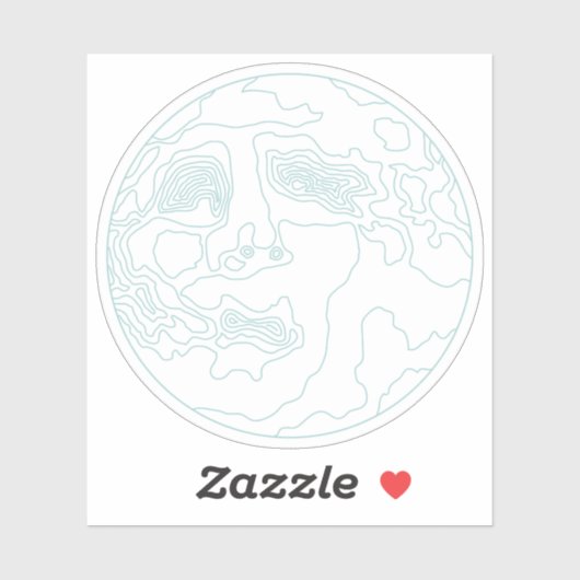 Mondgesicht Aufkleber (Blatt)