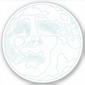 Mondgesicht Aufkleber (Vorderseite)