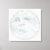 Mondgesicht Leinwanddruck (Vorderseite)