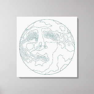 Mondgesicht Leinwanddruck