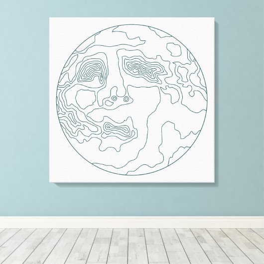 Mondgesicht Leinwanddruck (Insitu (Holzboden))