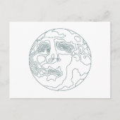 Mondgesicht Postkarte (Vorderseite)