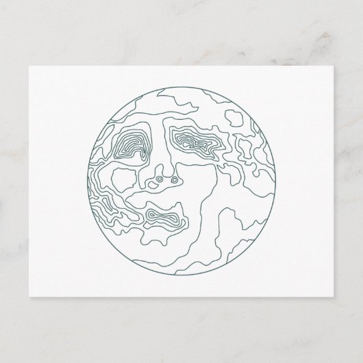 Mondgesicht Postkarte (Vorderseite)