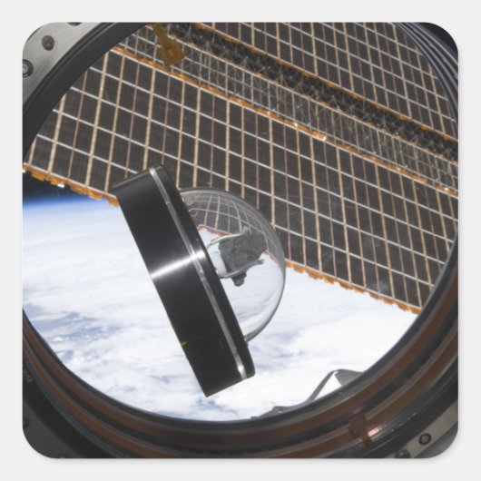 Mondgestein 2 quadratischer aufkleber (Vorderseite)