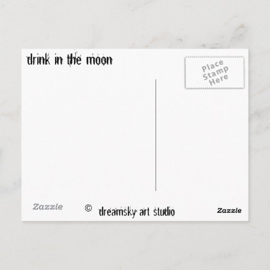 Mondgetränk Postkarte (Rückseite)