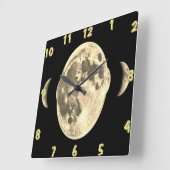 Mondglühende Uhr - Kosmische Wand Kunst (Winkel)