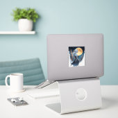 Mondgöttin Aufkleber (Laptop auf Schreibtisch)