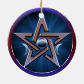 MondgöttinPentagram Keramik Ornament (Hinten)