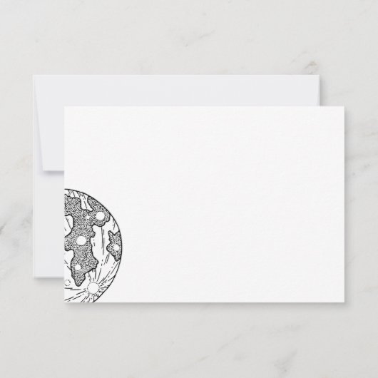 Mondhand Zeichnend Starry Space Insert Elegant (Rückseite)