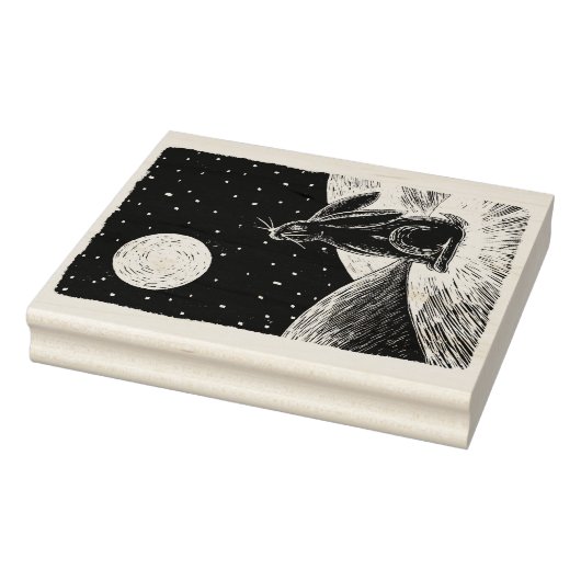 Mondhase im Schnee Gummistempel (Stempel)