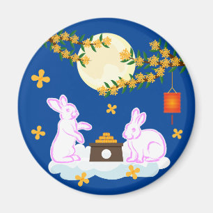 Mondhasen-Mondkuchen-Osmanthus zum Mittherbstfest Magnet