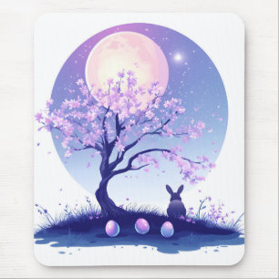 Mondhasen Nacht Mousepad