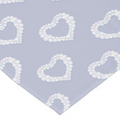 Mondherzen 3. Jubiläum graublau Kurzer Tischläufer (Ecke)