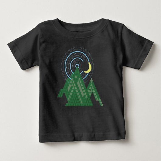 Mondhimmel im Gebirge Baby T-shirt (Vorderseite)