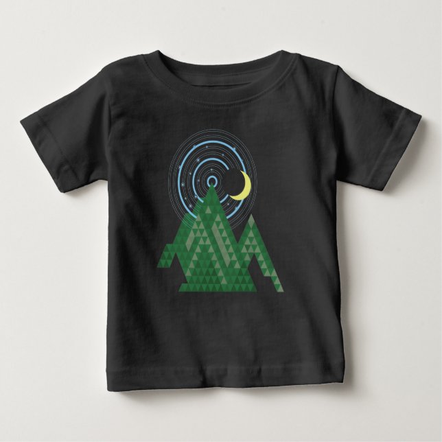 Mondhimmel im Gebirge Baby T-shirt (Vorderseite)