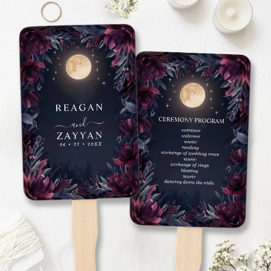 Mondhochzeit-Programm 'Midnight Garden Moon' Fächer