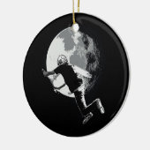 Mondjagd - Schwanz-Peitsche-Scooter-Stunt Keramik Ornament (Links)