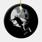 Mondjagd - Schwanz-Peitsche-Scooter-Stunt Keramik Ornament (Hinten)