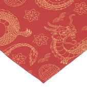 Mondjahr 2024 chinesisches Drachenmuster Mittelgroßer Tischläufer (Ecke)