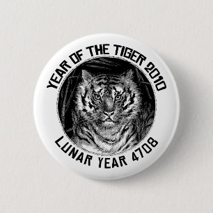 Mondjahr 4708-jährig vom Tiger 2010 Button