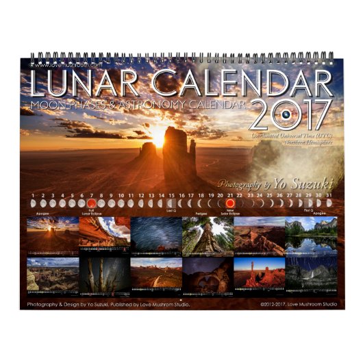 Mondkalender 2017 Mondphasen Astronomie Kalender (Titelbild)