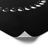 Mondkalender 2018 Schwarz Poster (Ecke)