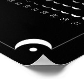 Mondkalender 2020 - Schwarz Poster (Ecke)