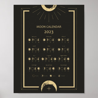 Mondkalender 2023 Poster