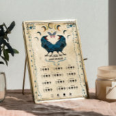 MONDKALENDER 2026,  Krähenmond, Wicca Hexenmond Poster