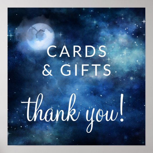 Mondkarten und Geschenke für Hochzeiten Poster (Vorne)