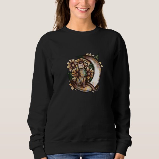 Mondkatze Mondkind Kätzchen 2 Sweatshirt (Vorderseite)