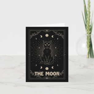 Mondkatze Tarotkarte Grafik Für Tarot-Katze Karte