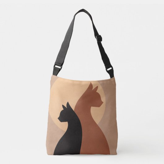 Mondkatzen bedruckte Tasche (Vorderseite)