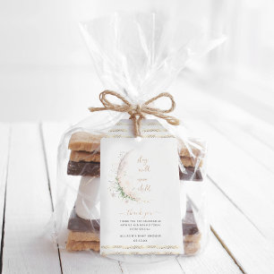Mondkind Boho Hippie-Baby-Shower-Dankeschön Geschenkanhänger