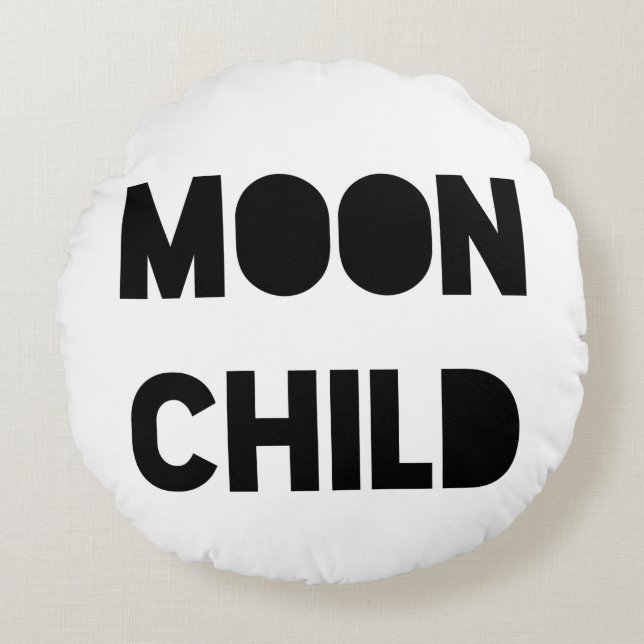 Mondkind Rundes Kissen (Vorderseite)
