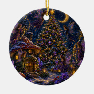 Mondkind-Weihnachtsfeen-Schmuck Keramik Ornament