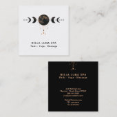 *~* Mondkosmischer Mondmond Universum Shaman Moons Quadratische Visitenkarte (Vorne/Hinten)