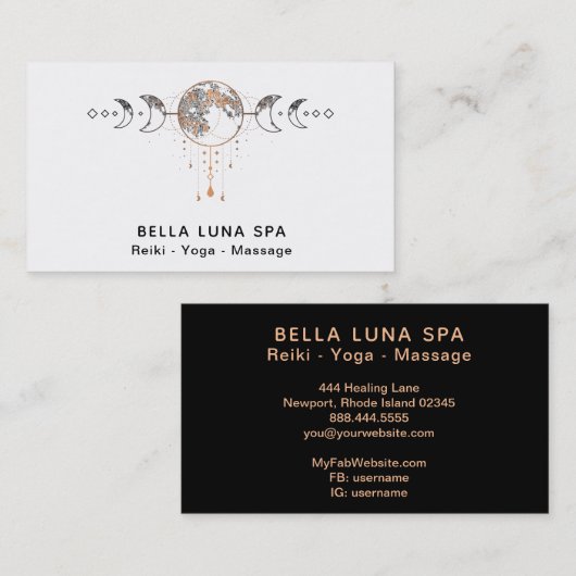 *~* Mondkosmos-Mond-Universumshaman-Monde Visitenkarte (Vorne/Hinten)