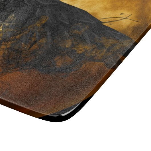 Mondkrähe Schneidebrett (Ecke)