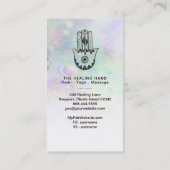 *~* Mondkratzer Hamsa Hand Fatima Rainbow Visitenkarte (Rückseite)