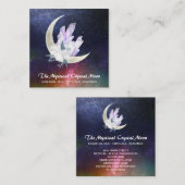 *~* Mondkristalle Blaulnebel Quadratische Visitenkarte (Vorne/Hinten)