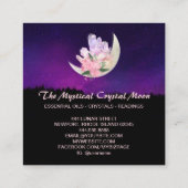 *~* Mondkristalle Floral Landschaft Square Busines Quadratische Visitenkarte (Rückseite)