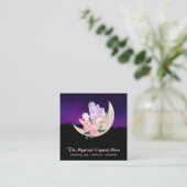 *~* Mondkristalle Floral Landschaft Square Busines Quadratische Visitenkarte (Stehend Vorderseite)