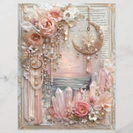 Mondkristalle Junk Journal Scrapbook Papier