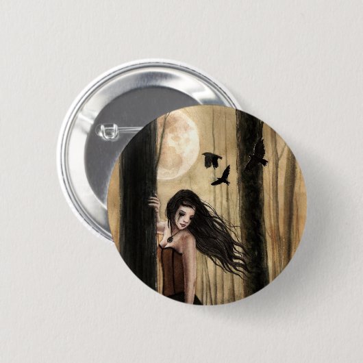 Mondlament-gotischer Knopf Button (Vorne & Hinten)