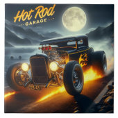 Mondlandkreuzfahrt im frisierte Auto Fliese (Vorderseite)