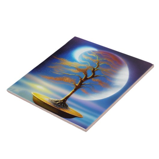 Mondlandschaft-Bonsai Fliese (Seite)