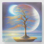 Mondlandschaft-Bonsai Steinuntersetzer (Vorderseite)