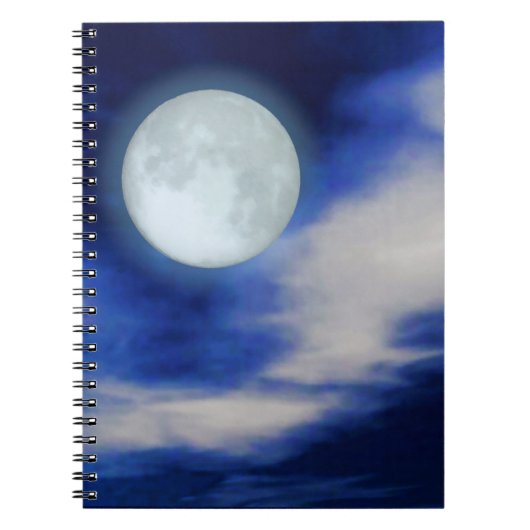 Mondlandschaft mit Mondwolken Notizblock (Vorderseite)